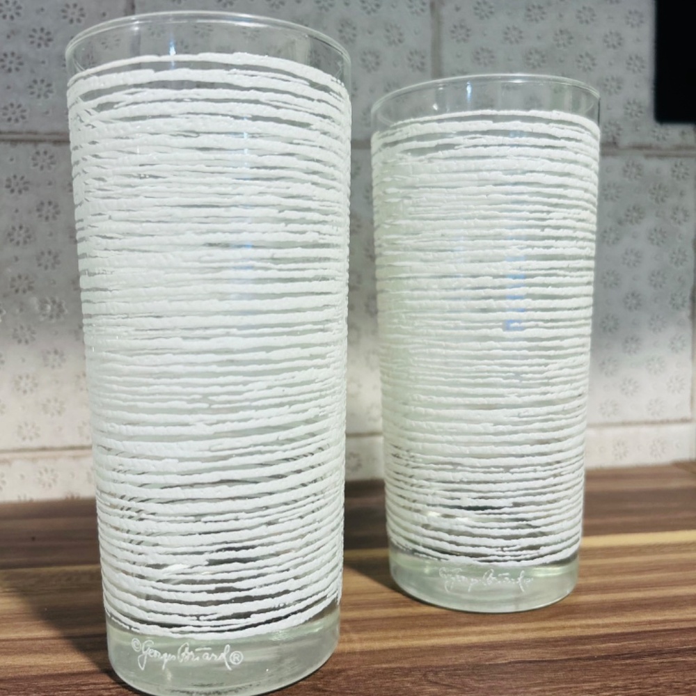 Vtg RARE George’s Briard “Icicle” Highball Glasses